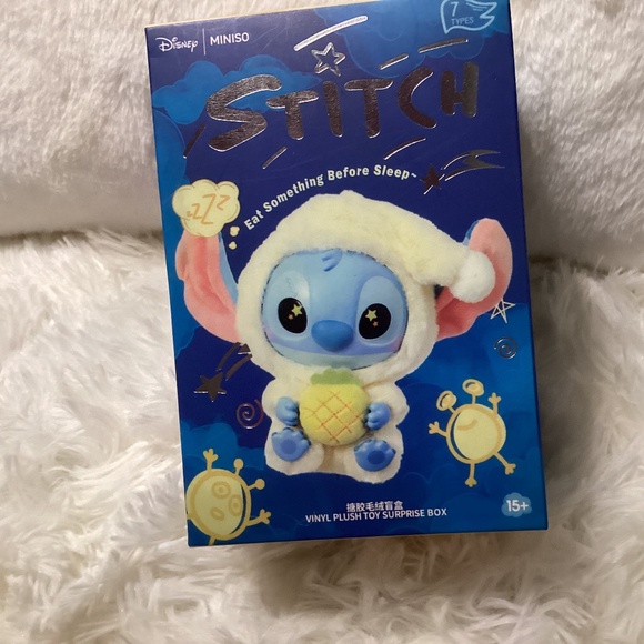 Disney Other - Disney Miniso Stitch Vinyl Plush Toy Surprise Box, Color Blue, Yellow